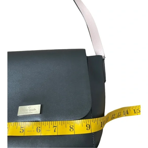 KATE SPADE Black and Light Pink Leather Crossbody Purse - Picture 10 of 13